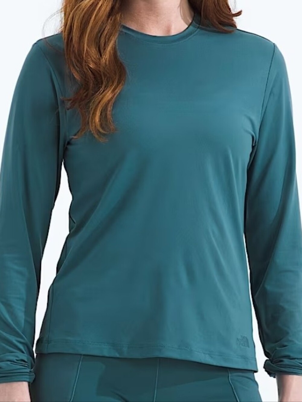 The North Face Dune Sky Blue Long Sleeve Crew Tee